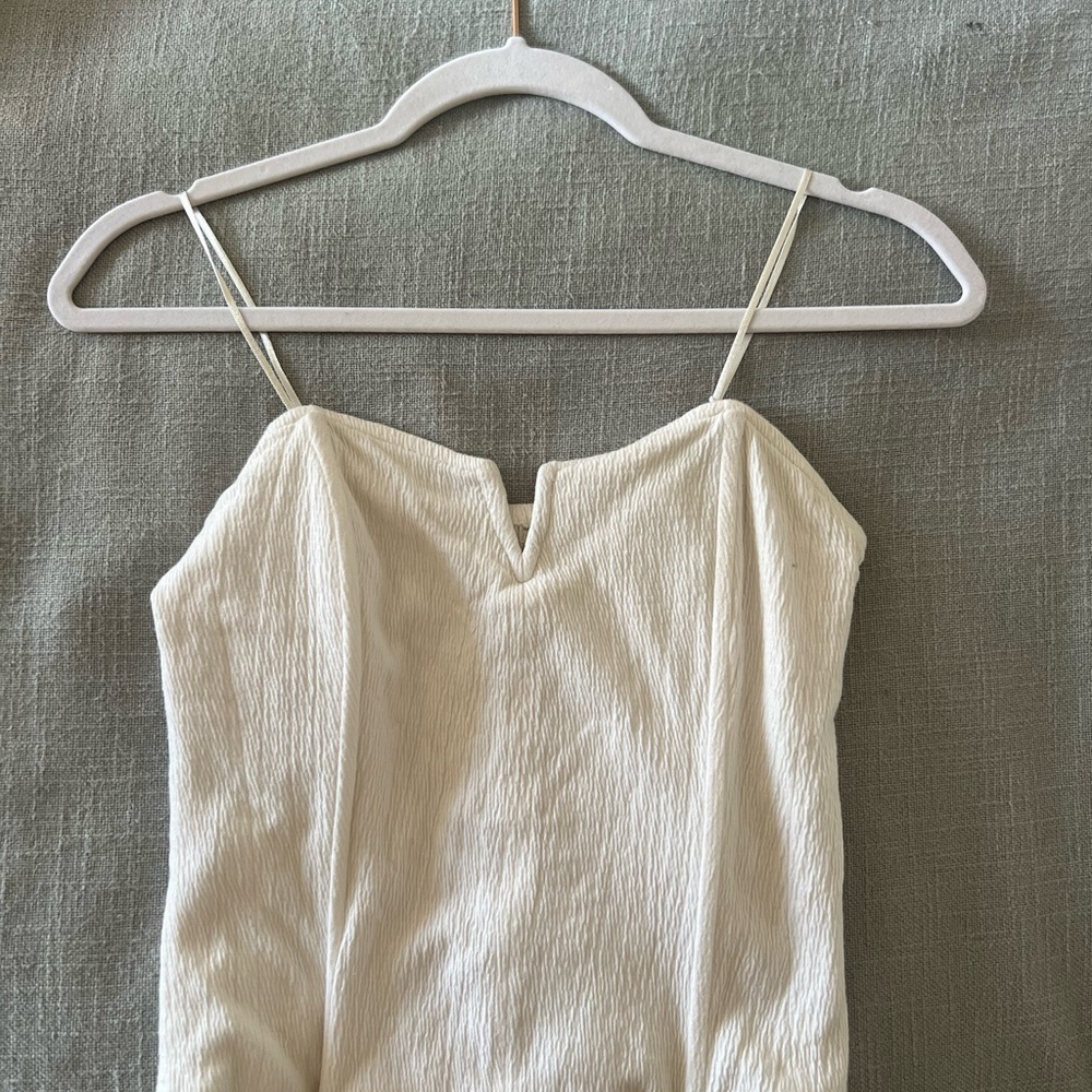 Anthropology Elegant Cream Women's Top strapless top no sleeves